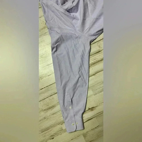 Brooks Brothers Shirt Mens 17 4/5 Button Up Long Sleeve Dress Light Purple - Picture 6 of 13